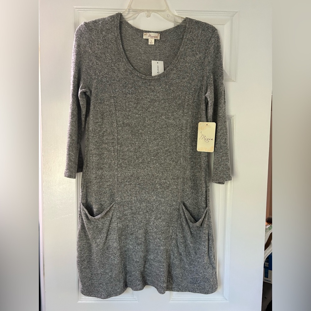 Misia Gray Long Sleeve Dress